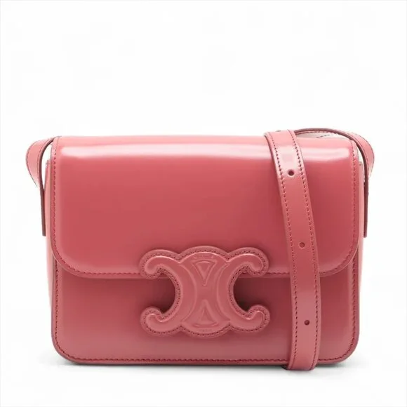 Celine Triomphe teen Leather Shoulder bag Pink - Picture 1 of 15
